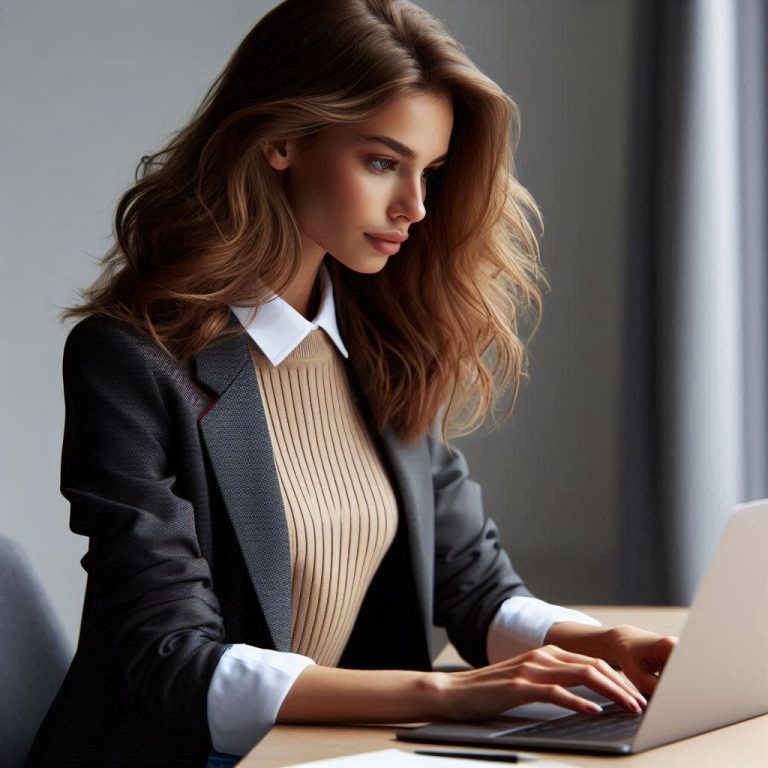 woman with confidence at desk showing signs of people pleasing and burnout set healthy boundaries